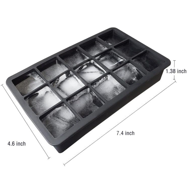 Amazon silicona cubo de hielo silicona 15-rejilla cubo de hielo de silicona 15-Cuadrado cubo de hielo de silicona