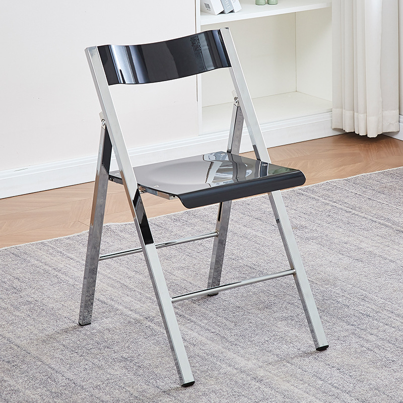 투명 블랙 (도금 된 다리)