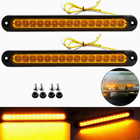15LED Trailer RV Tail Light 12V24V Car Truck High-Mount Brake Light Waterproof Modified Warning Light Bar