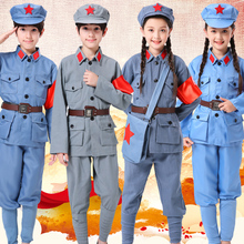 儿童红军演出服小八路军衣服套装红卫兵新四军闪闪红星军装表演服