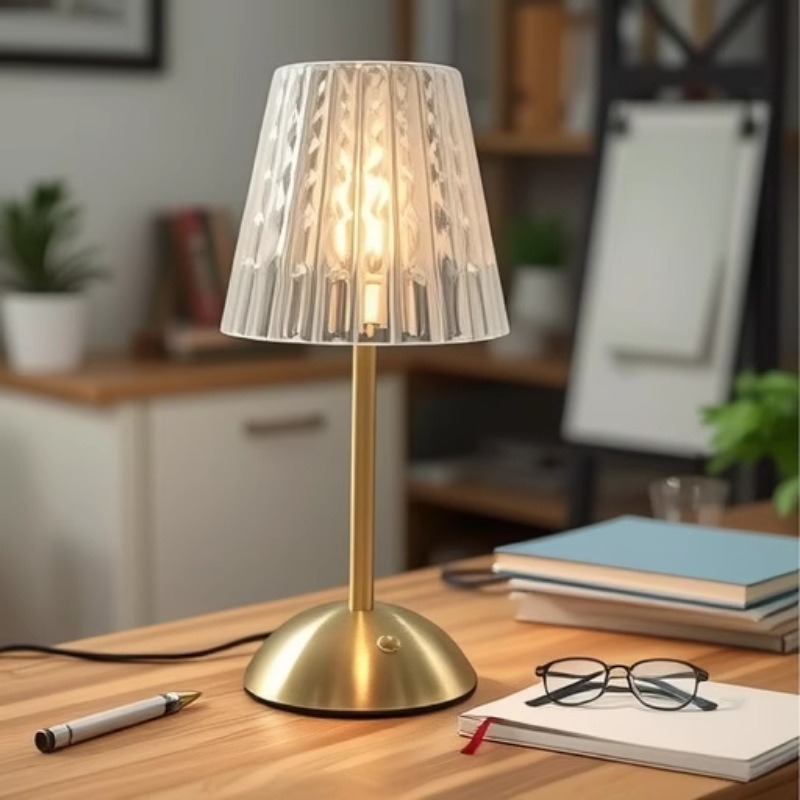 Lámpara de mesa de bar retro, luz de ambiente de escritorio de campamento al aire libre, luz de noche, luz de ambiente, larga duración de la batería, luz de mesa de barra clara