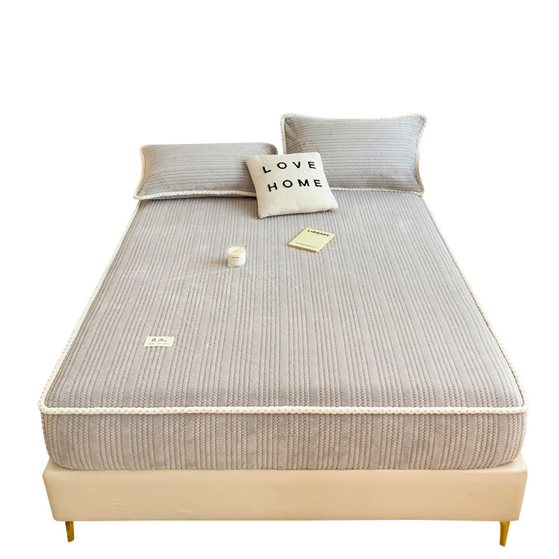 Cama de clase A en invierno más veludo leche veludo colchón cubierta protectora de veludo de coral franela gruesa 2025 nuevo