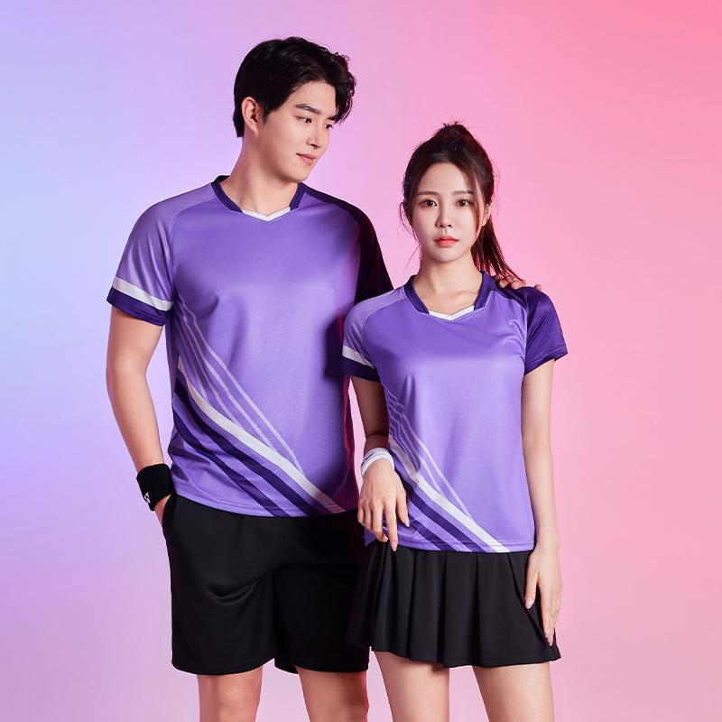 332 purple single top black shorts