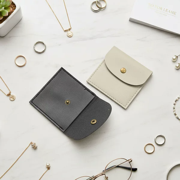 Jewelry Leather Case Card Holder in stock Multifunctional Small Card Holder Small Parts Storage Protective Case Leather Coin Purse