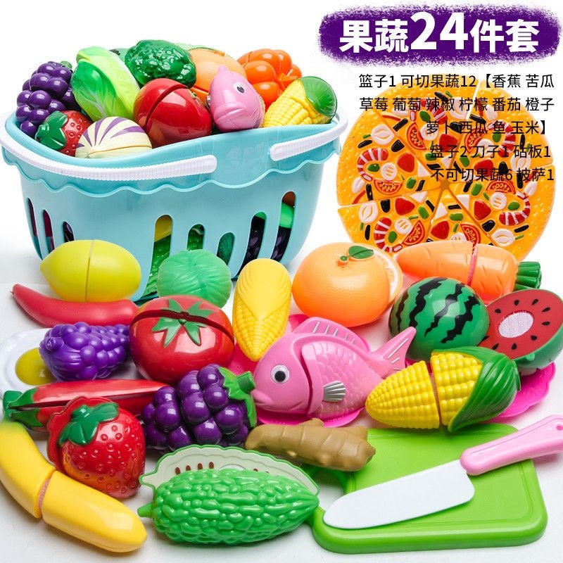 Juguetes de corte de frutas para niños, simulación de cocina, juegos de corte de frutas y verduras, juegos de rompecabezas