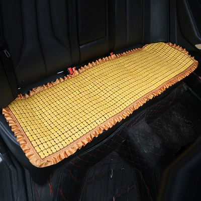 Cool pad — Car Seat Cushion Summer Cooling Mat - beige-lace-oxford-bamboo-back-row