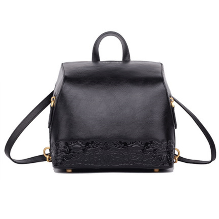 New 2026 Women's Bags, New Backpacks, Genuine Leather Women's Bags, European and American Style, Retro Chinese Style, Embossed Backpacks