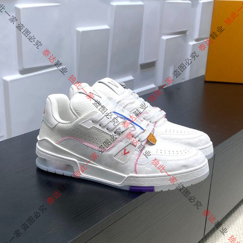 高品質 L ブランド Lujia カジュアルスポーツシューズ女性のファッションカップルシューズ白セメントフラット通気性スニーカー男性の靴|undefined