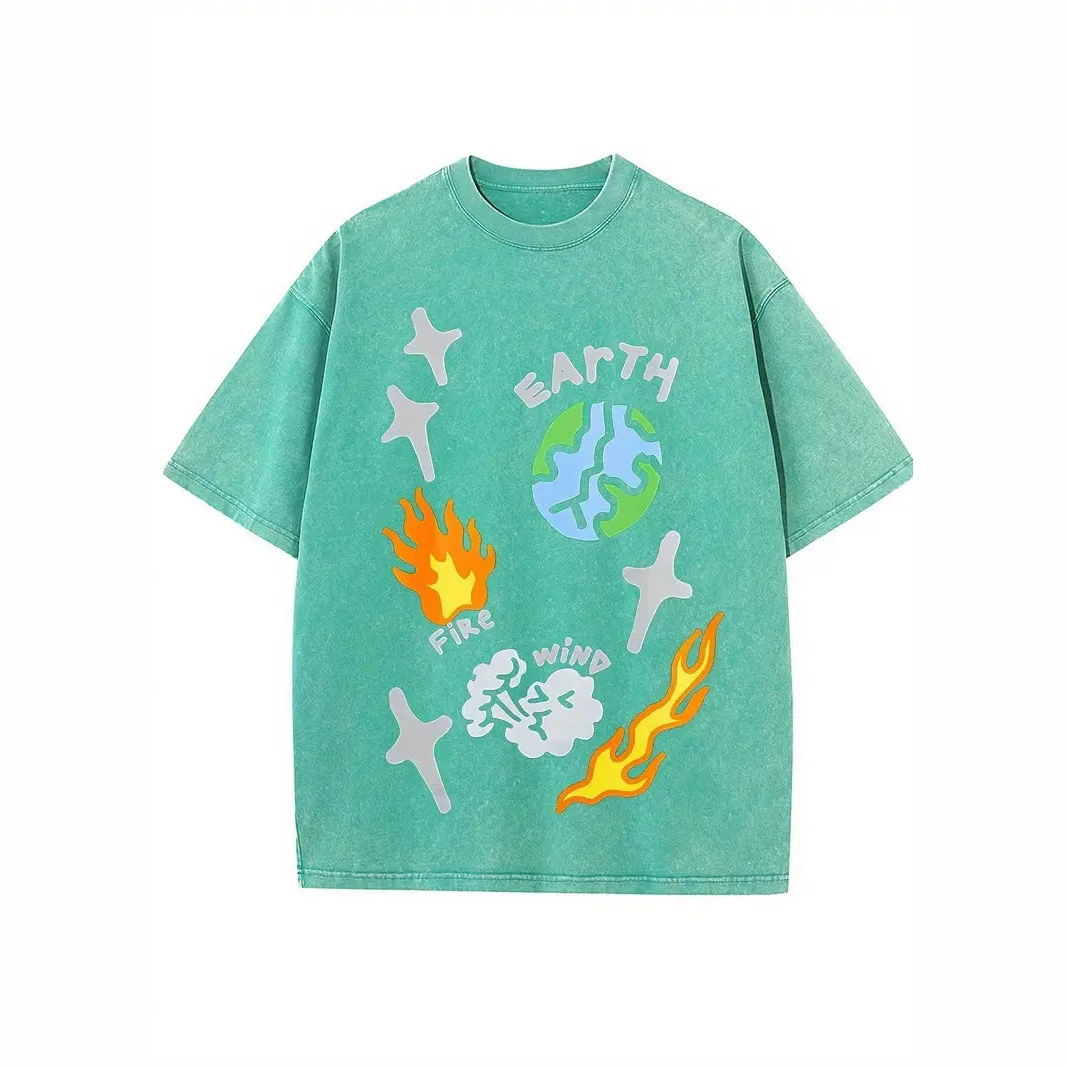 Zongchi Yishe забавная нишевая футболка с принтом черепа в американском стиле для мужчин и женщин, свободная и универсальная для пар, новый стиль лета 2023 года