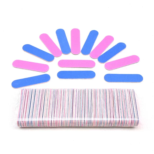 Wearing a small nail file mini red and blue powder wood file sand bar grinding strip nail tools factory wholesale