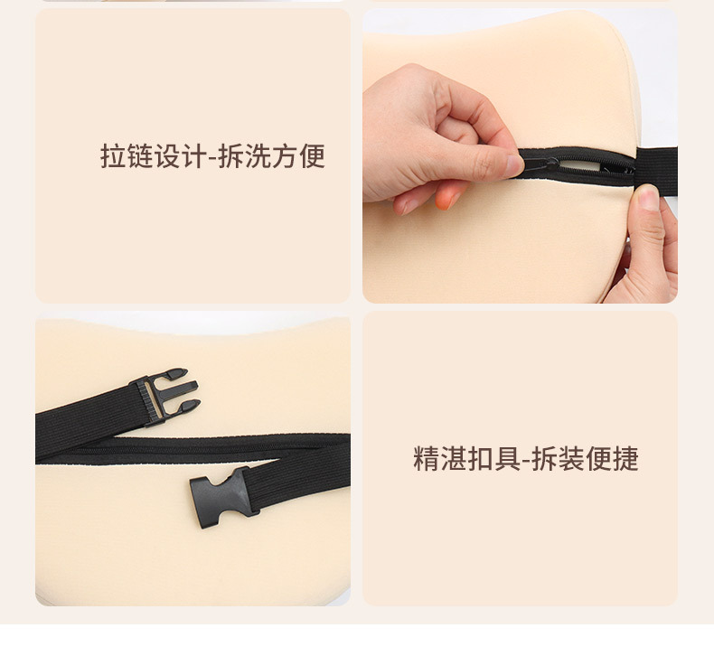 Car headrest neck pillow Four Seasons Universal driving pillow car pillow a pair of car waist support memory foam cute