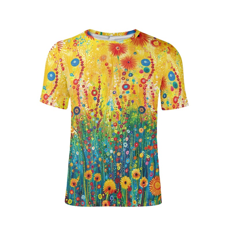 Advertising Shirt Sublimation Printing Round Neck Short-Sleeved T-Shirt Custom Printed Logo Work Clothes Export European Size