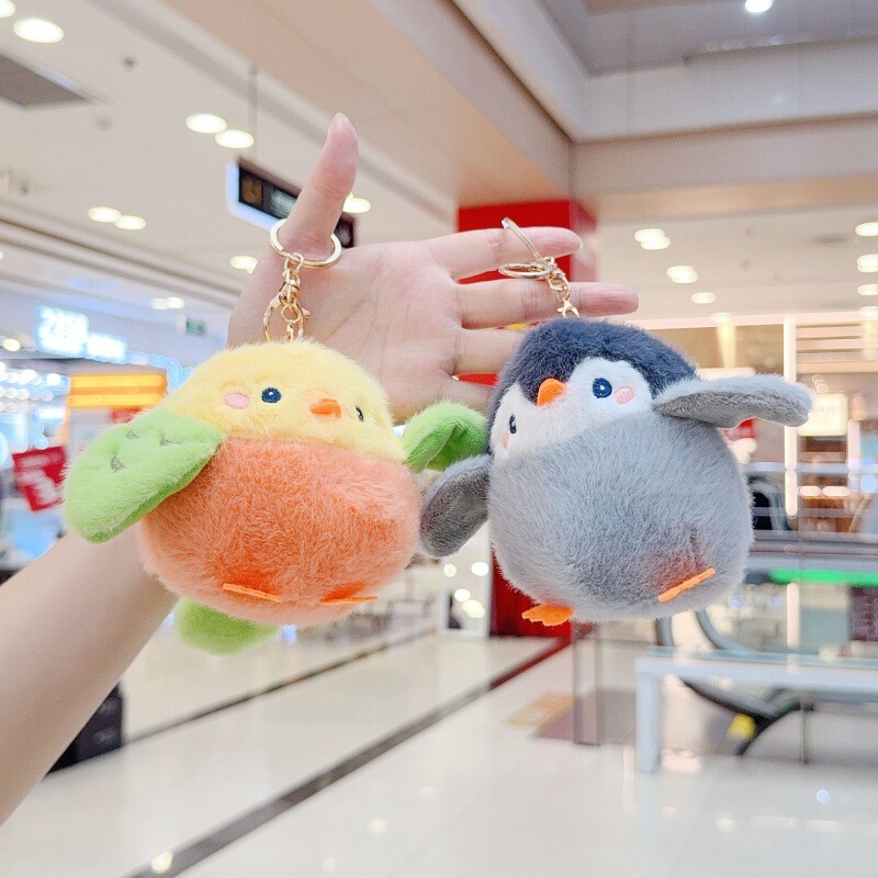 Internet-Famous Cute and Adorable Sparrow Bird Penguin Parrot Plush Toy Sparrow Doll Keychain