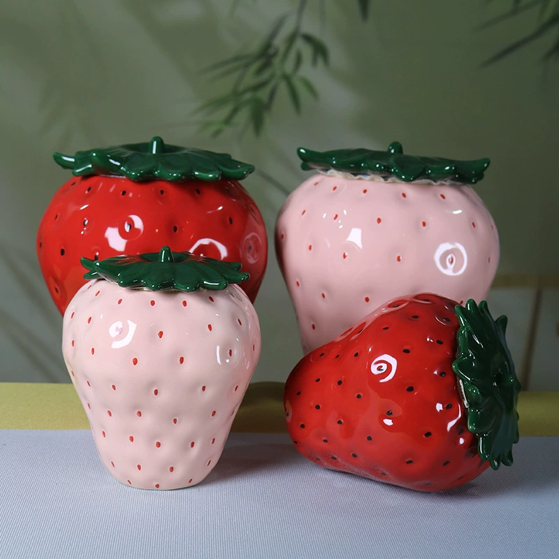 Клубника, ягодный чай, керамическая коробка для хранения, маленькая система хранения, DIY