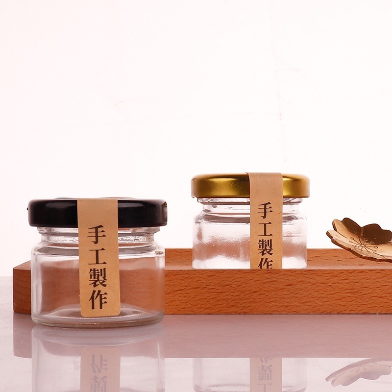 透明玻璃圆形蜂蜜瓶密封带盖包装瓶子小号喜蜜瓶燕窝瓶酱菜辣酱瓶|undefined