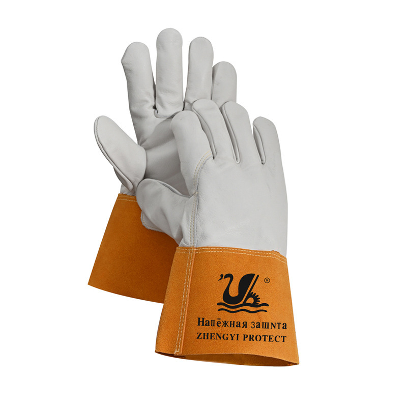 牛头层加托手套焊工焊接隔热耐高温防护防烫工业手套