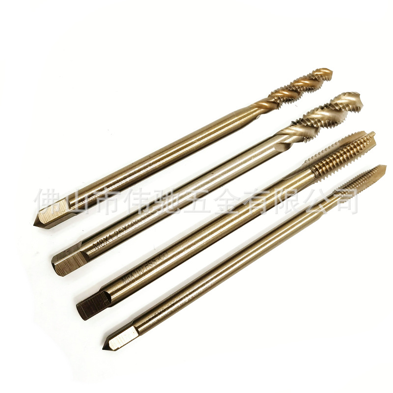 加长不锈钢专用丝攻HSSCO高钴先端螺尖螺旋机用丝锥M2.5 6*100mm