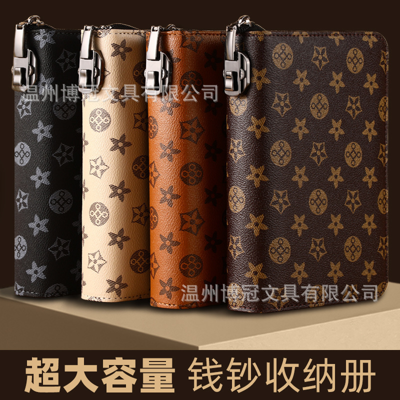 Multifunctional Zippered Money Book with Password Lock, Money Clip, Money Binder, 2026 New Model, Vintage Cash Money Book