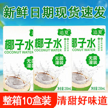椰子水250ml*10盒整箱清爽解腻运动补水饮料饮品