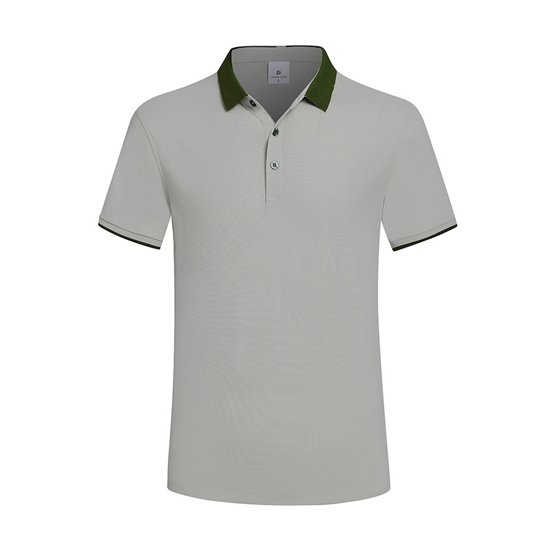 Dynamic fashionable Japanese retro polo, with short sleeve, with embroidery, with your logo imprint