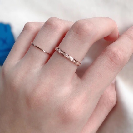 Rose Gold Ring for Women That Does Not Fade, with a Light Luxury and High-End Feel, Niche Design, Ins-Style, Minimalist Index Finger Ring Rose Gold Ring for Women That Does Not Fade, with a Light Luxury and High-End Feel, Niche Design, Ins-Style, Minimalist Index Finger Ring