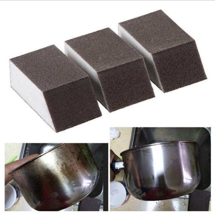 Trapezoidal Emery Sponge Wipe Kitchen Cleaning Tool Rust Removal Home Cleaning Bowl Washing Pan Emery Sponge Block Trapezoidal Emery Sponge Wipe Kitchen Cleaning Tool Rust Removal Home Cleaning Bowl Washing Pan Emery Sponge Block
