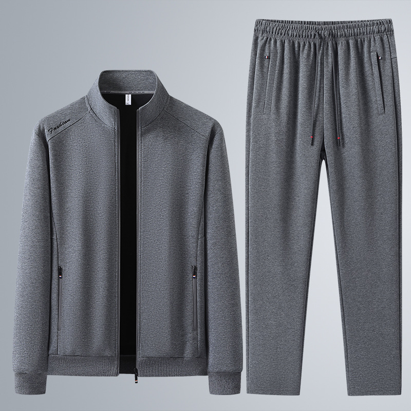 Transfronterizo de tamaño king para hombres de otoño trajes deportivos de tendencia masculinos sueltos y pantalones casuales de dos piezas