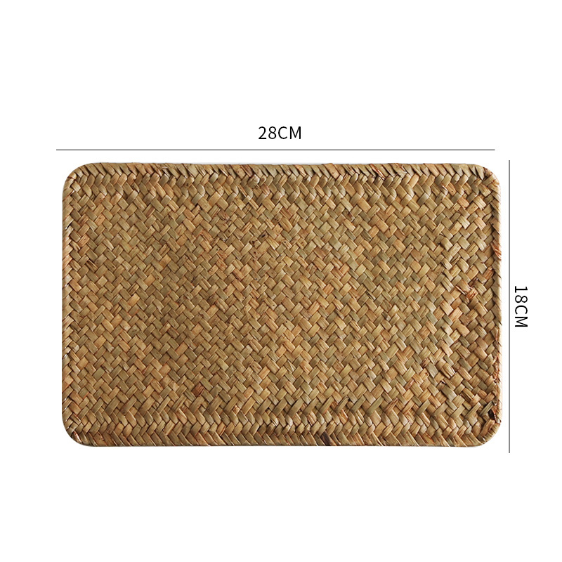 A5LKENS almohadilla de mesa de tejido a mano almohadilla de aislamiento térmico almohadilla de taza a prueba de quemaduras simple almohadilla de mesa de mesa de tejido de paja image 13