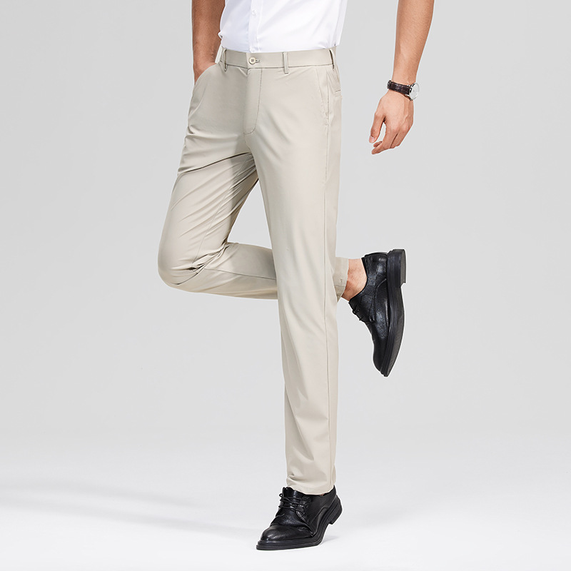 Pantalones casuales de hombre primavera y verano nuevos pantalones comerciales ociosos pantalones elásticos primavera y otoño sin quemar y antiarrugas pantalones rápidos para hombres
