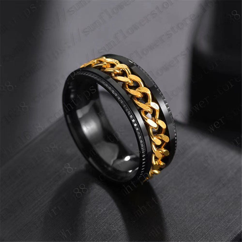 Plating Design Simple Style Geometric Titanium Steel Plating Unisex Rings