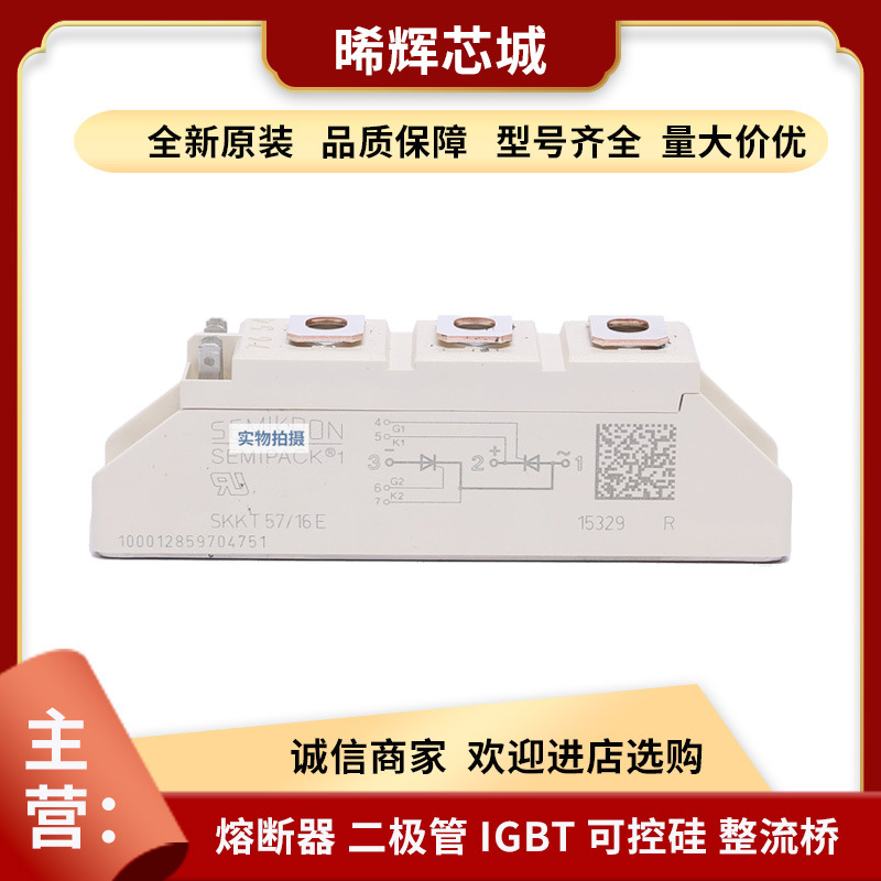 SKKT57/14E SKKT57/12E型号齐全 标准封装双向可控硅直供