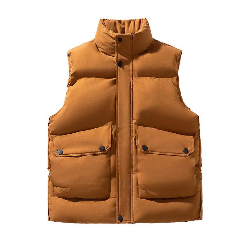 Montaña multi-bolsillo sin mangas hombro cross-border chaleco de arroz blanco herramientas al aire libre chaleco de plumón hombre de alta gama personalizado
