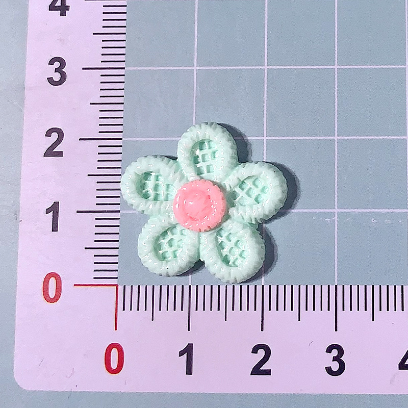 Transfronterizos nueva rejilla de cinco pétalos flor diy accesorios de resina crema pegamento para el cabello adornos de cabello cuerda de cabello caja de teléfono celular taza de agua parche