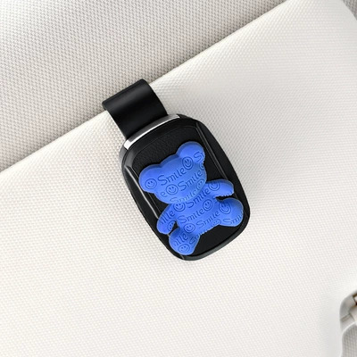 Car Glasses Clip/Bill Clip: Sun Visor Storage Box Car - glasses-clip-black-pink-trendy-bear