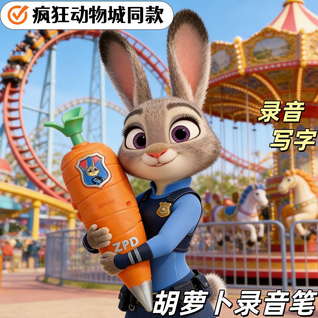 Zootopia themed toys, popular carrot voice recorder, small gifts for boys and girls, Judy Rabbit Officer LB8