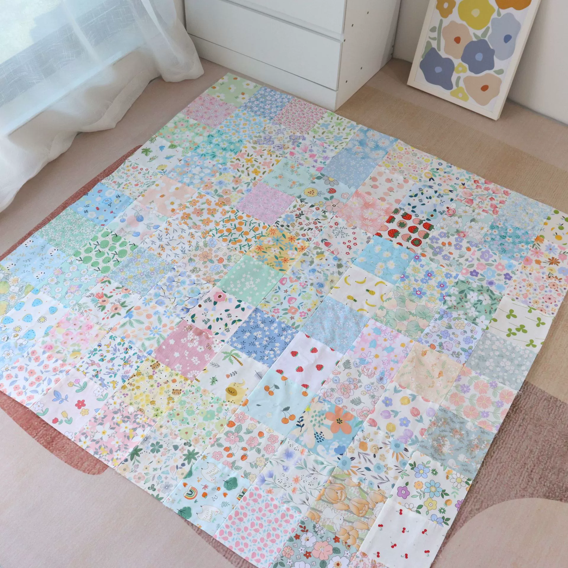 Саржа хлопок новорожденная сотня ткань для одеяла ткань ручной работы Начинающий пэчворк 100 штук небольшой цветочной ткани Group