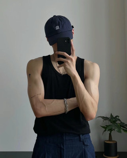 24 Summer Men's and Women's Variety t Ribbed Sweat-Absorbent Vest with Bottoming Shirt T-Shirt Underwear 465189 466870