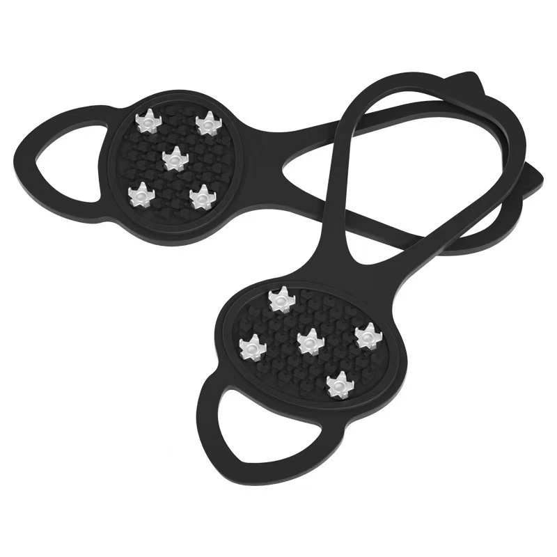 Открытый нескользящие бахилы снежные ледяные когти альпинизм зимние подошвы волшебные взрослые дети пожилого возраста 8 зубов анти-падение