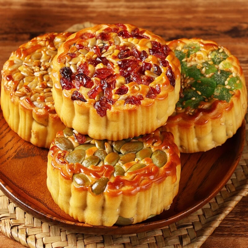 【代发】老式五仁月饼传统广式老月饼蔓越莓坚果五仁中秋月饼批发|undefined