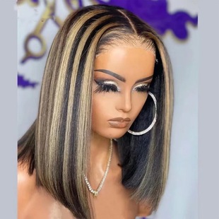 10A Grey Piano 13*4 Frontal Piano Bob Wig 100% Human Hair