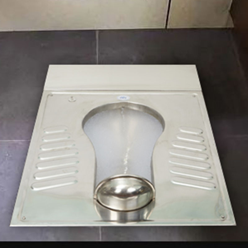 厕所304不锈钢一体发泡蹲便器公共卫生间改造泡沫封堵型洁具防冻