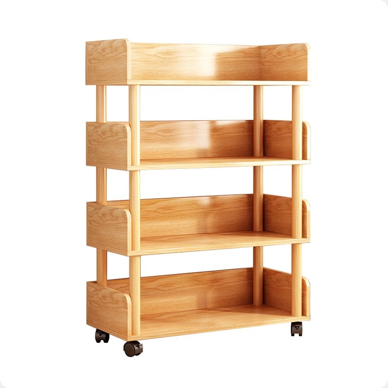 Estantería de almacenamiento de piso estante de almacenamiento dormitorio montado en la pared con ruedas simple moderno producto estante de almacenamiento estante