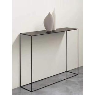 Nordic Floor-Standing Iron Entrance Table Simple Wall Table Booth New Chinese Style Entrance Table Sofa Rear Storage Rack