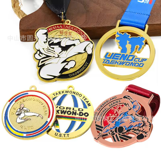 Gold and Silver Bronze Medal Medal Listed Custom Metal Medal Sports Judo Kung Fu Karate Taekwondo Plaque