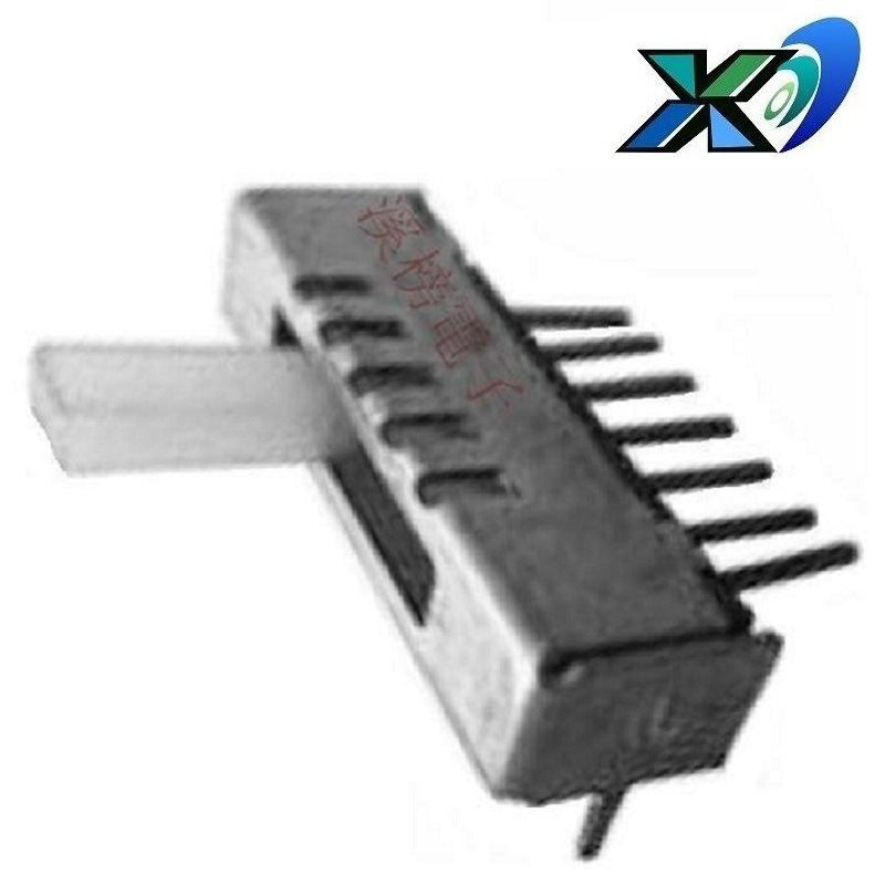 小型卧式5档拨动开关单排  卧式5段滑动开关单排 侧拨5位拨码开关