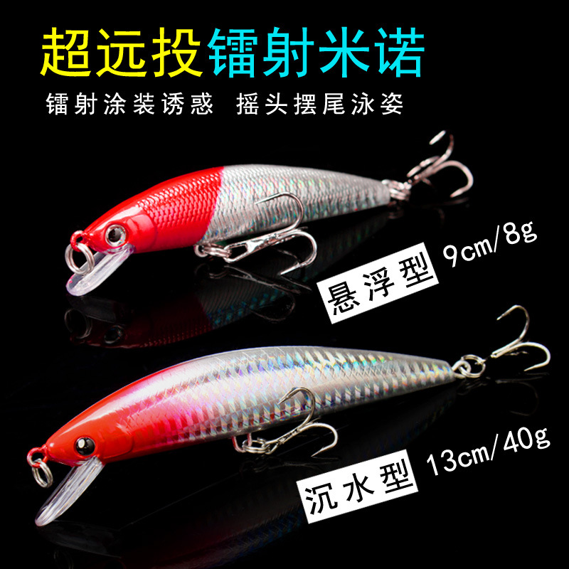 Sinking Minnow Lures Shallow Diving Minnow Baits Fresh Water Bass Swimbait Tackle Gear