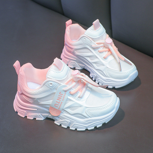 Children's sports shoes, new girls', uncles', breathable mesh, middle and large children's casual versatile boys' running shoes