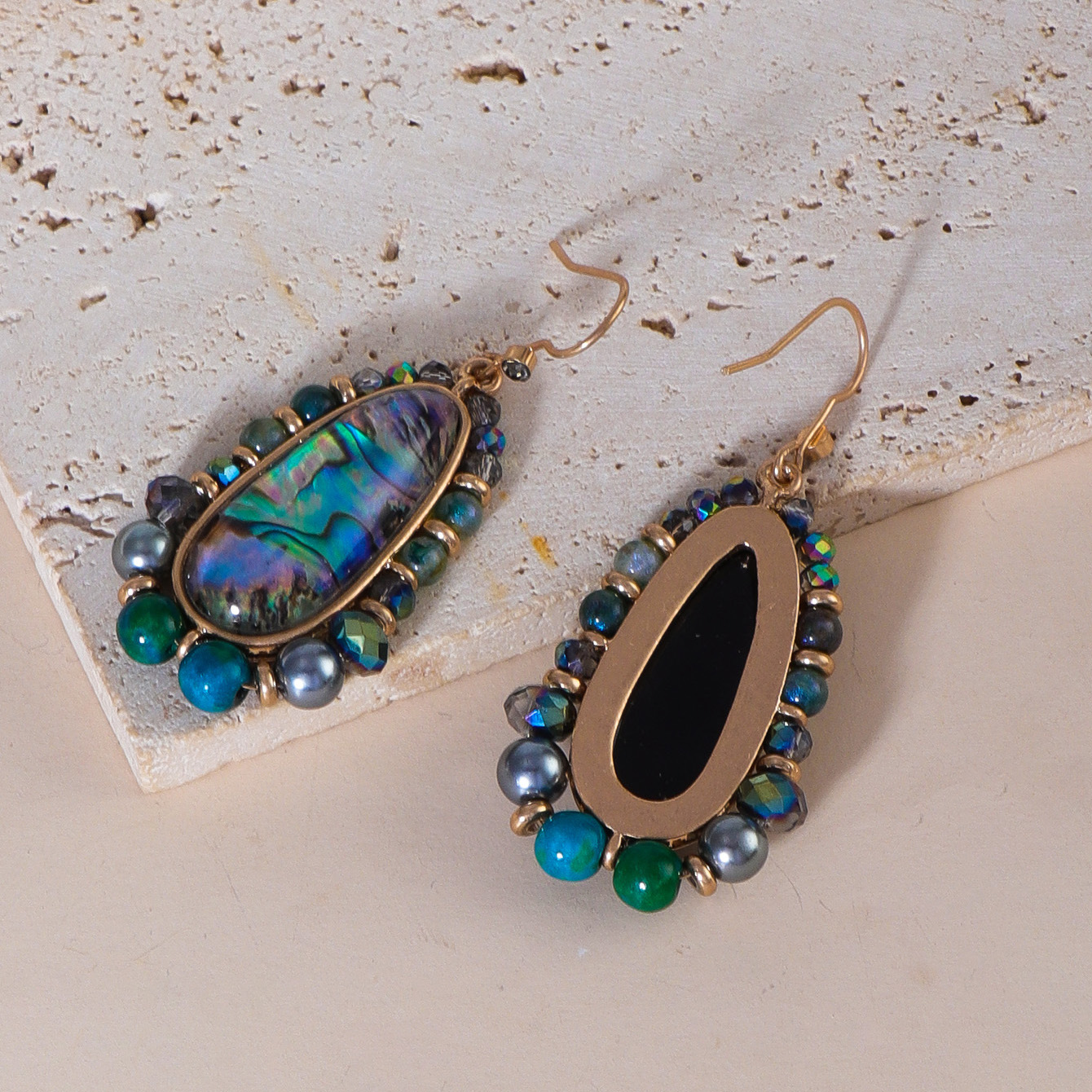 Bohemian Abalone Shell Beaded Earrings European American Style_voghion.com