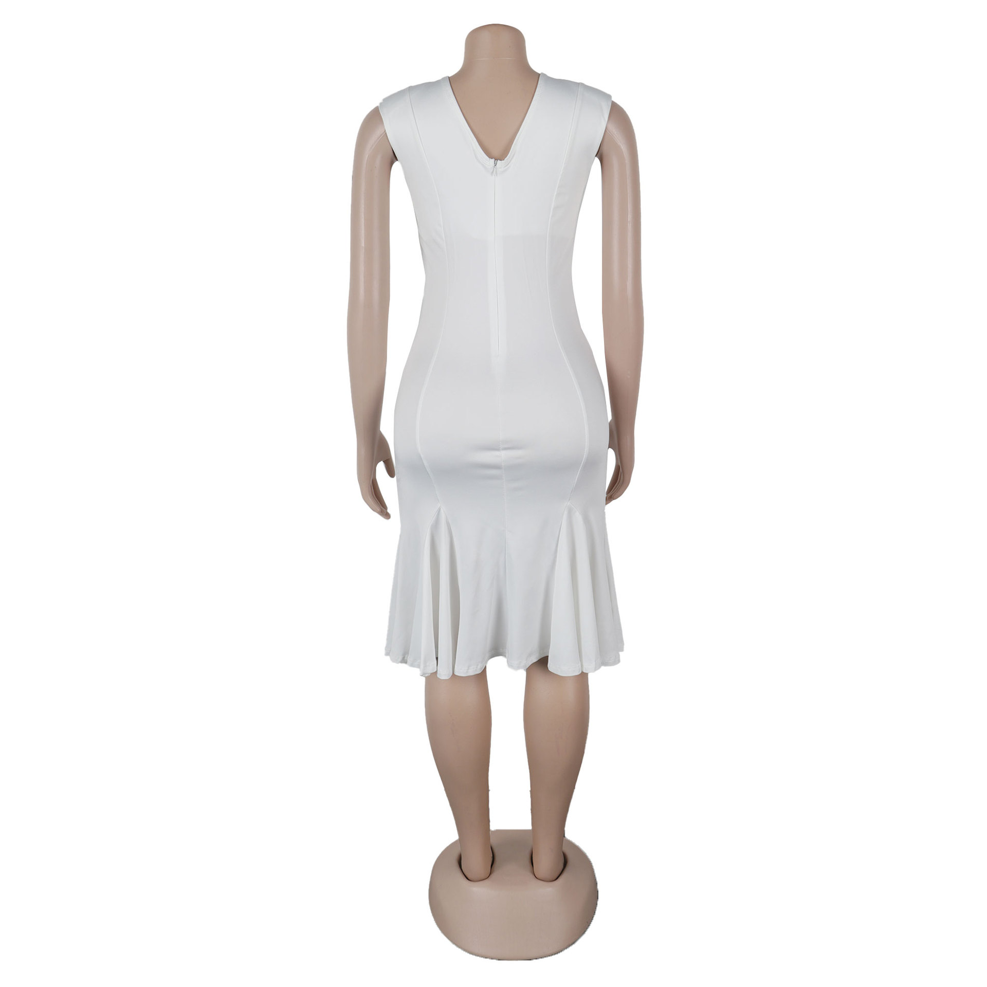 Women Sexy Stitching Stretch Slim Sleeveless Sheath Lace Dress