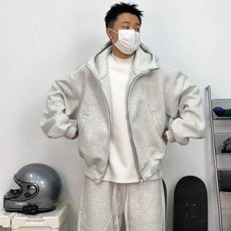 简约美式重磅连帽卫衣开衫男潮流阔版系带休闲裤宽松两件休闲套装|undefined